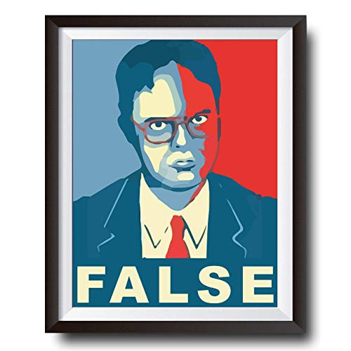 Dwight Schrute Funny Quote Poster - FALSE - UNFRAMED 11x14 Print From The Office - Hilarious Office Decor - WallWorthyPrints - Great Gift For Fans Of The Office TV Show