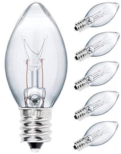 OHLGT Salt Lamp Light Bulbs 15 Watt  Himalayan Salt Lamp Original Replacement Bulbs E12 Socket Long Lasting Incandescent Bulbs -6 Pack  15 Watt 6 Pack