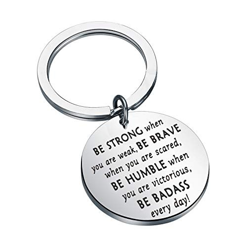 MYOSPARK Be Strong Be Brave Be Humble Be Badass Everyday Inspirational Stainless Steel Disc Pendant Keychain Motivational Gift  Strong Brave Humble Badass MYOSPARK Be Strong Be Brave Be Humble Be Badass Everyday Inspirational Stainless Steel Disc Pendant Keychain Motivational Gift  Strong Brave Humble Badass