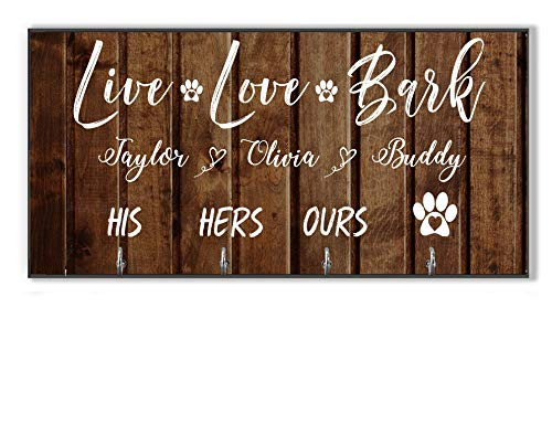 Personalized Key Holder and Dog Leash Wall Hanger Top Quality Handcrafted House Warming or Wedding Gift Key Rack for Organization with Hooks for Keys and Dog Leash Key Organizer for the Hallway Personalized Key Holder and Dog Leash Wall Hanger Top Quality Handcrafted House Warming or Wedding Gift Key Rack for Organization with Hooks for Keys and Dog Leash Key Organizer for the Hallway