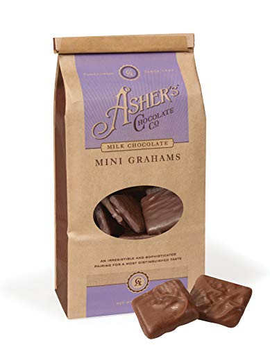 Asher s Chocolates  Gourmet Chocolate Covered Mini Graham Crackers  Small Batches of Kosher Chocolate  Family Owned Since 1892  6 oz  Milk Chocolate