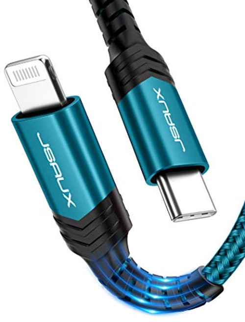 USB C to Lightning Cable 6FT  JSAUX  Apple MFi Certified  iPhone 12 Charging Cable Lightning to Type C Charger Cord Compatible with iPhone 12 12 Mini 12 Pro 11 Pro Max X XS XR 8  iPad 8th 2020-Green
