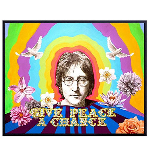 John Lennon Poster - 8x10 Andy Warhol Pop Wall Art Print - Unique Gift for Beatles and 60s  70s and 80s Music Fans - Chic Home Decor for Bedroom  Den  Rec or Family Room - Photo Unframed