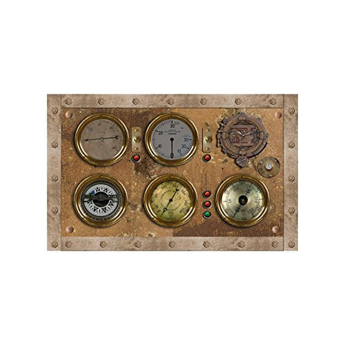 Steampunk Control Panel - Design 2 - Wall Decal 16 inch  wide x 10 inch  tall