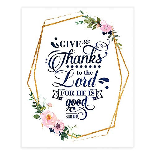 Give Thanks To The Lord Art Print - Unframed - 8x10