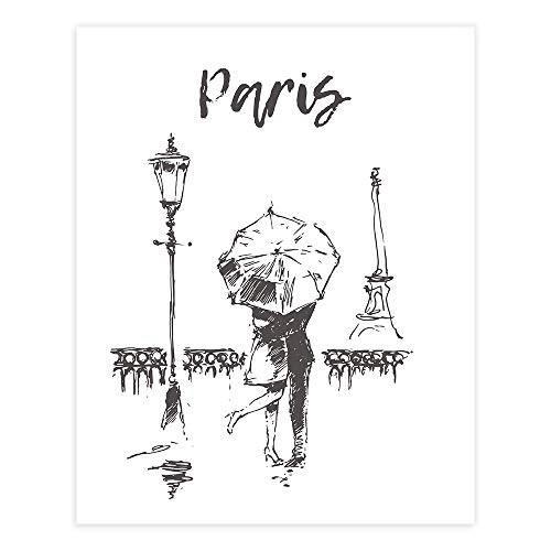 Paris Wall Art Print - Unframed - 8x10   Eiffel Tower Decor