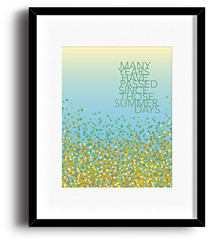 Fields of Gold by Sting - Song Lyrics Inspired Wall Art Decor Print - Music Quote Poster Birthday Gift Idea