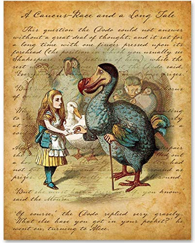 Alice and the Dodo - 11x14 Unframed Alice in Wonderland Print - Great Gift for Lewis Carroll Fans and Nursery and Children s Room Decor Under  15