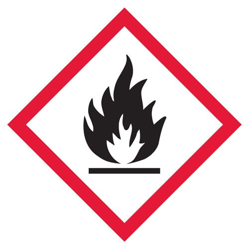 GHS/HazCom 2012: Pictogram Label, Flame Hazard, 4" x 4" (Roll of 500)