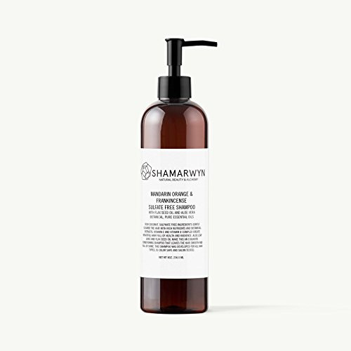 Sulfate Free Shampoo Mandarin Orange  and  Frankincense Natural-Organic Flax Seed Oil  and  Aoe Vera 8oz
