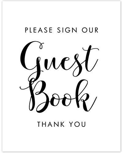 Please Sign Our Guest Book - 11x14 Unframed Typography Art Print - Great for Wedding  Bed and Breakfast  Museum and Memorial Under  15