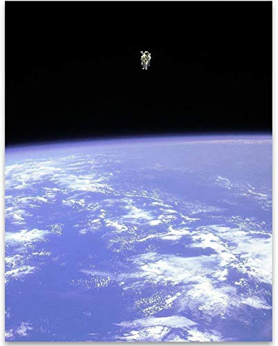 To Fly Free in Space - NASA Space Walk - 11x14 Unframed Art Print - Great Gift Under  15 for Space Exploration Enthusiasts