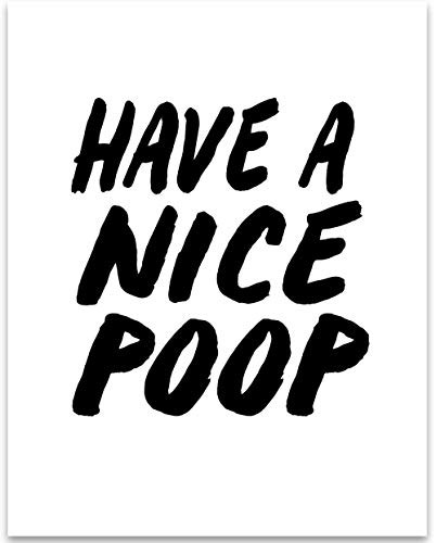 Have a Nice Poop - 11x14 Unframed Typography Art Print - Great Bathroom Decor Under  15