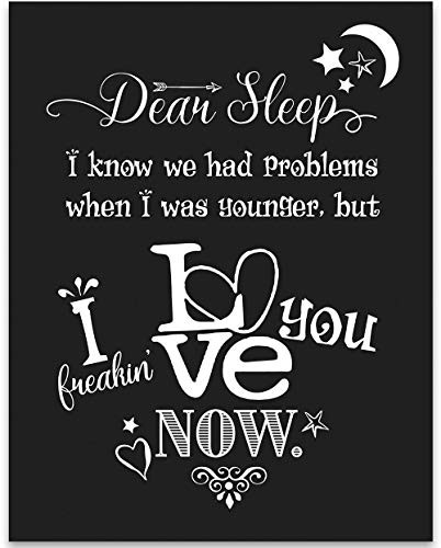 Dear Sleep - 11x14 Unframed Typography Art Print - Great Funny Bedroom Decor Under  15