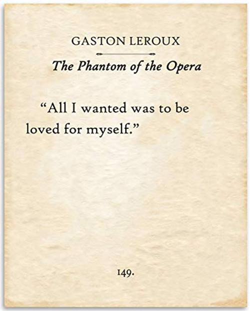 Gaston Leroux - All I Wanted - 11x14 Unframed Typography Book Page Print - Great Gift for Mystery and Detective Book Enthusiasts and Phantom of the Opera Fans Under  15 Gaston Leroux - All I Wanted - 11x14 Unframed Typography Book Page Print - Great Gift for Mystery and Detective Book Enthusiasts and Phantom of the Opera Fans Under  15