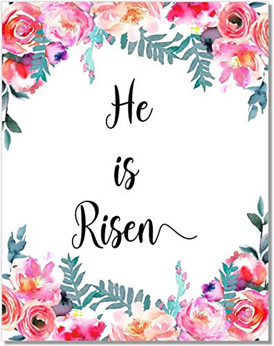 He Is Risen - Easter Wall Art - 11x14  Unframed
