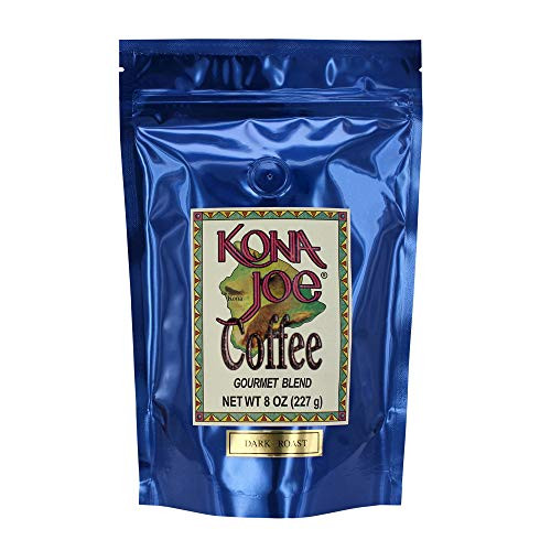 Kona Joe Gourmet Coffee Blend  Dark Roast Whole Bean Coffee  8 oz