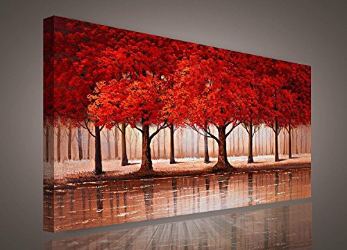 Red Tree wall art Sunset Woods Canvas Painting Pictures Prints Photo Home Decor - Panel Framed Forest Landscape Print on Canvas Ready to Hang Modern Artwork for Kitchen Office Home Wall Decoration Red Tree wall art Sunset Woods Canvas Painting Pictures Prints Photo Home Decor - Panel Framed Forest Landscape Print on Canvas Ready to Hang Modern Artwork for Kitchen Office Home Wall Decoration