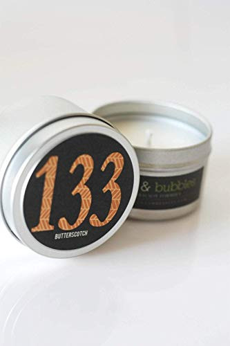 No. 133  BUTTERSCOTCH    Natural Soy Candle    6 oz Tin    Highly Scented