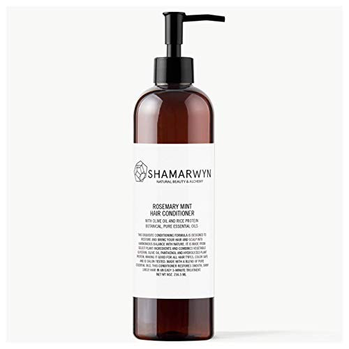 Hair Conditioner  Rosemary Mint  Natural-Organic  Volumizing with Olive Oil  and  Rice Protein 8oz