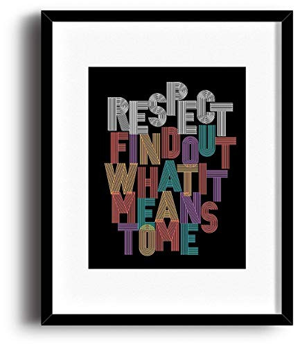 Respect by Aretha Franklin - Lyric Inspired Song Quote Print Decor - Classic Motown Music Poster