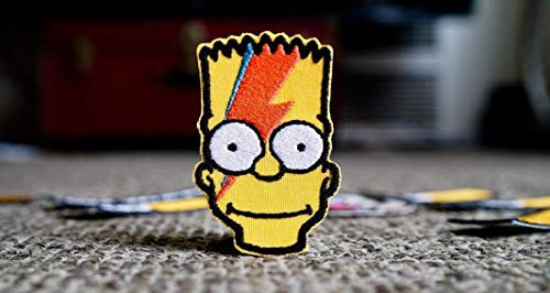 Bart Simpson David Bowie Bolt Patch