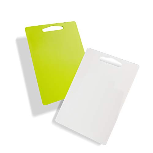 Large Plastic Cutting Boards for Kitchen  Plastic Chopping Boards Set of 2  Thick Cutting board Dishwasher Safe BPA Free