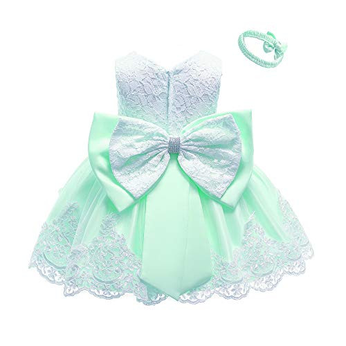 Toddler Baby Girls Formal Dresses Infant Bowknot Embroidery Tutu Lace Gown Dress Kids Pageant Party Wedding Birthday Flower Dresses Size 6M  Green 6M Toddler Baby Girls Formal Dresses Infant Bowknot Embroidery Tutu Lace Gown Dress Kids Pageant Party Wedding Birthday Flower Dresses Size 6M  Green 6M