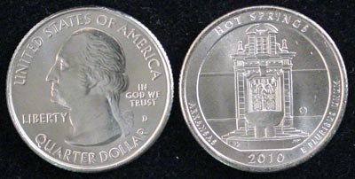 2010-D Arkansas Hot Springs National Park Quarter