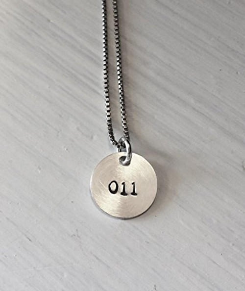 Hand Stamped Stranger Things Inspired Eleven Necklace Sterling Silver Hand Stamped Stranger Things Inspired Eleven Necklace Sterling Silver