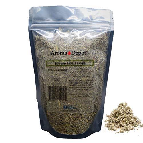 100 Percent Natural Ground and Whole Sage Leaf Herb  Spice  Seasoning  Dried  Leaves  Chushed  Rubbed  Kosher Gluten-Free Non GMO  Whole Rubbed Sage  8 oz