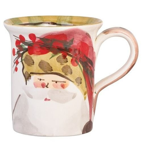 VIETRI Old St. Nick Mug - Red