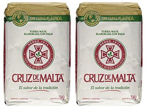 YERBA MATE CRUZ de MALTA 2.2lb 1 kilo Pack Of 2 YERBA MATE CRUZ de MALTA 2.2lb 1 kilo Pack Of 2