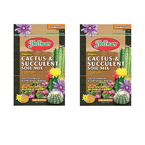 Hoffman 10404 Organic Cactus and Succulent Soil Mix  4 Quarts  Brown A  2 Pack