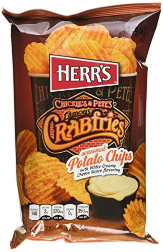 Herr s Chickie s and Pete s Famous Crabfries Seasoned Potato Chips  2.875 Ounce  Pack of 24