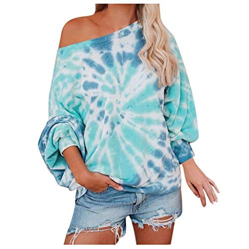 GDJGTA Women s Casual Color Block Tie Dye Crewneck Long Sleeve Loose Pullover Sweatshirt Tops Shirts Blouse GDJGTA Women s Casual Color Block Tie Dye Crewneck Long Sleeve Loose Pullover Sweatshirt Tops Shirts Blouse