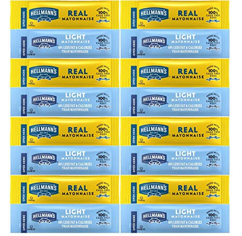 Mayonnaise Packets  Hellmann s Variety  25 Each of Regular and Light Mayonnaise