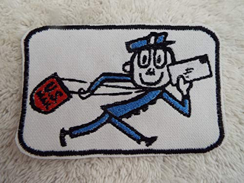 Mr. ZIP Mail Postman Character Embroidered Iron-on Patch