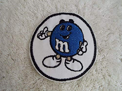 Blue Candy Character Embroidered Iron-on Patch