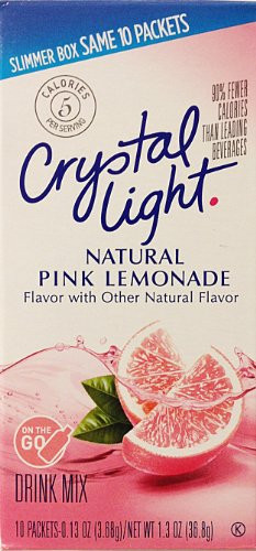 Crystal Light On The Go Pink Lemonade  10-Packet Boxes  Pack of 4