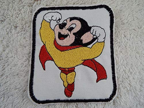 MIGHTY MOUSE Cartoon Character Embroidered Iron-on Patch