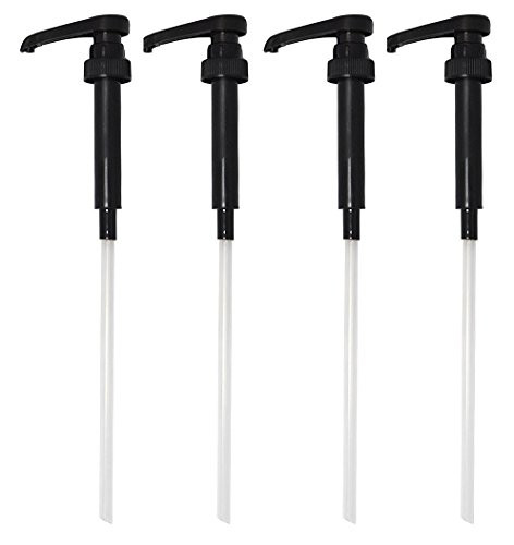 Torani and DaVinci BLACK Syrup Pumps  Fits 25.4 Oz 750Ml Bottles  Pack of 4