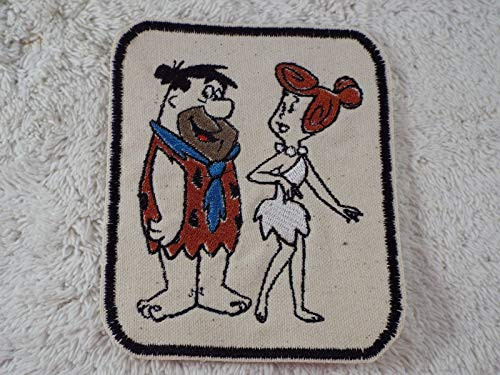 FRED and Wilma FLINTSTONES Cartoon Character Embroidered Iron-on Patch