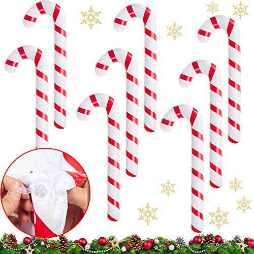 8 Pieces Inflatable Candy Canes Christmas Canes Balloons Outdoor Candy Canes Decoration for Christmas Decoration Crafts Supplies 8 Pieces Inflatable Candy Canes Christmas Canes Balloons Outdoor Candy Canes Decoration for Christmas Decoration Crafts Supplies