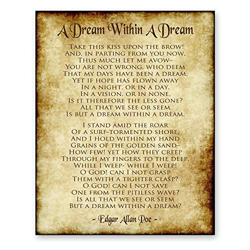 A Dream Within a Dream Poem by Edgar Allan Poe Home Decor Wall Art Poetry Gift 8x10 Antique Print