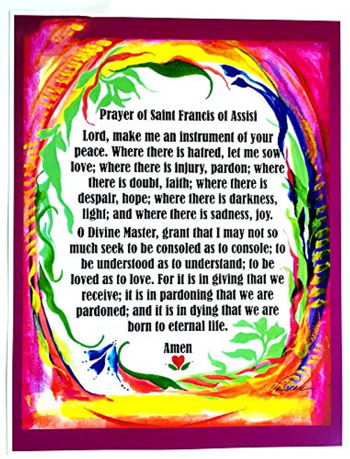 Prayer of Saint Francis 8x11 poster - Heartful Art by Raphaella Vaisseau Prayer of Saint Francis 8x11 poster - Heartful Art by Raphaella Vaisseau