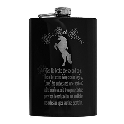 8oz BLACK The Red Horse Four Horsemen of the Apocalypse L1