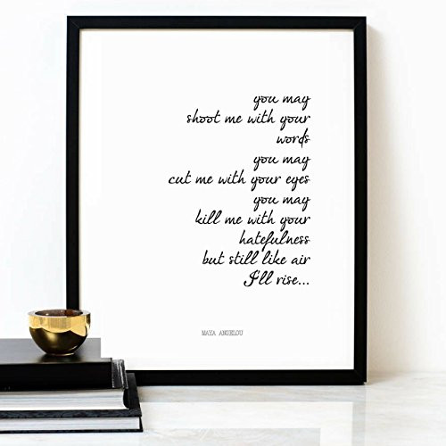 inch Still I Rise inch   MAYA ANGELOU POEM  Inspirational Wall Art  Poetry Quote Printable   FREE POSTER WITH EVERY ORDER