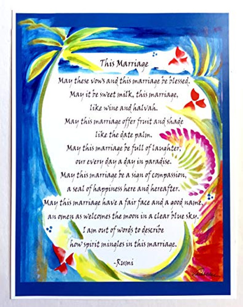 This Marriage 8x11 Rumi wedding poster - Heartful Art by Raphaella Vaisseau This Marriage 8x11 Rumi wedding poster - Heartful Art by Raphaella Vaisseau