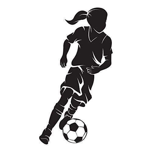 Girls Soccer No Name. - 0292 - Soccer Theme Decal - Sports Decal - Dribbling - Ladies Soccer - Futbol Girls Soccer No Name. - 0292 - Soccer Theme Decal - Sports Decal - Dribbling - Ladies Soccer - Futbol